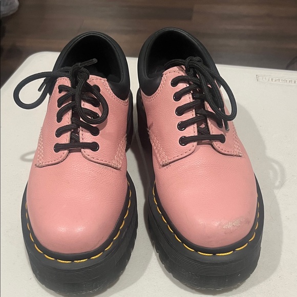 Dr. Martens Shoes - Dr. Martens Pink Platform Shoes